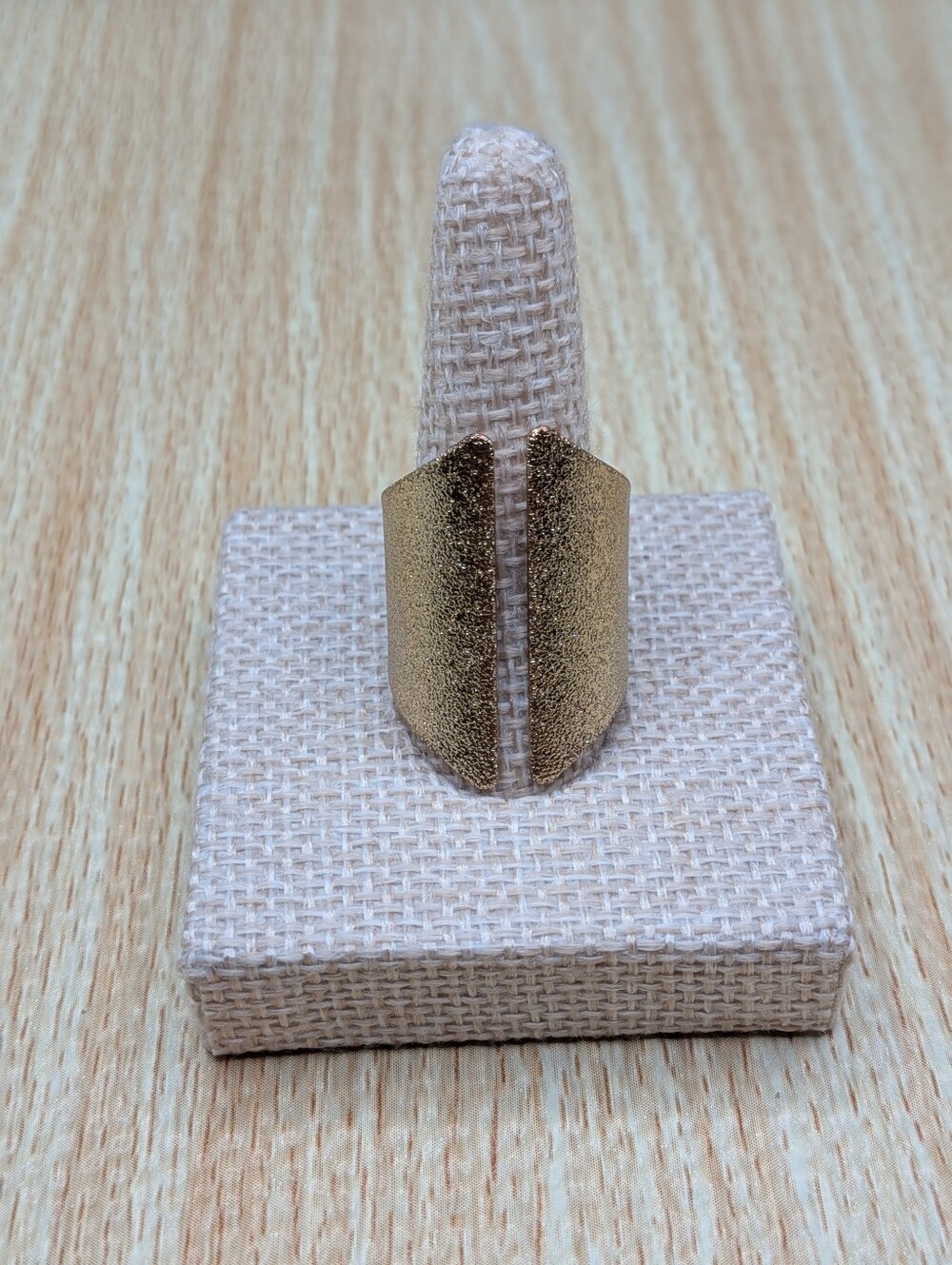 Textured Geometric Ring - Picture 2 of 4